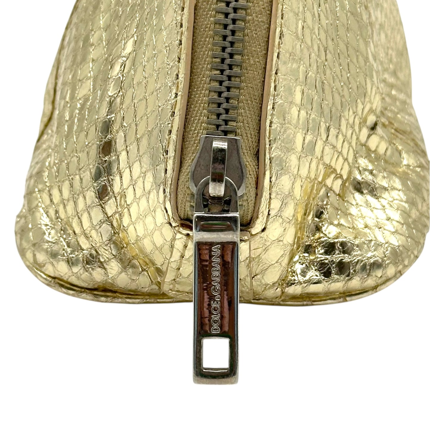 Dolce & Gabbana Gold Python Cosmetic Pouch
