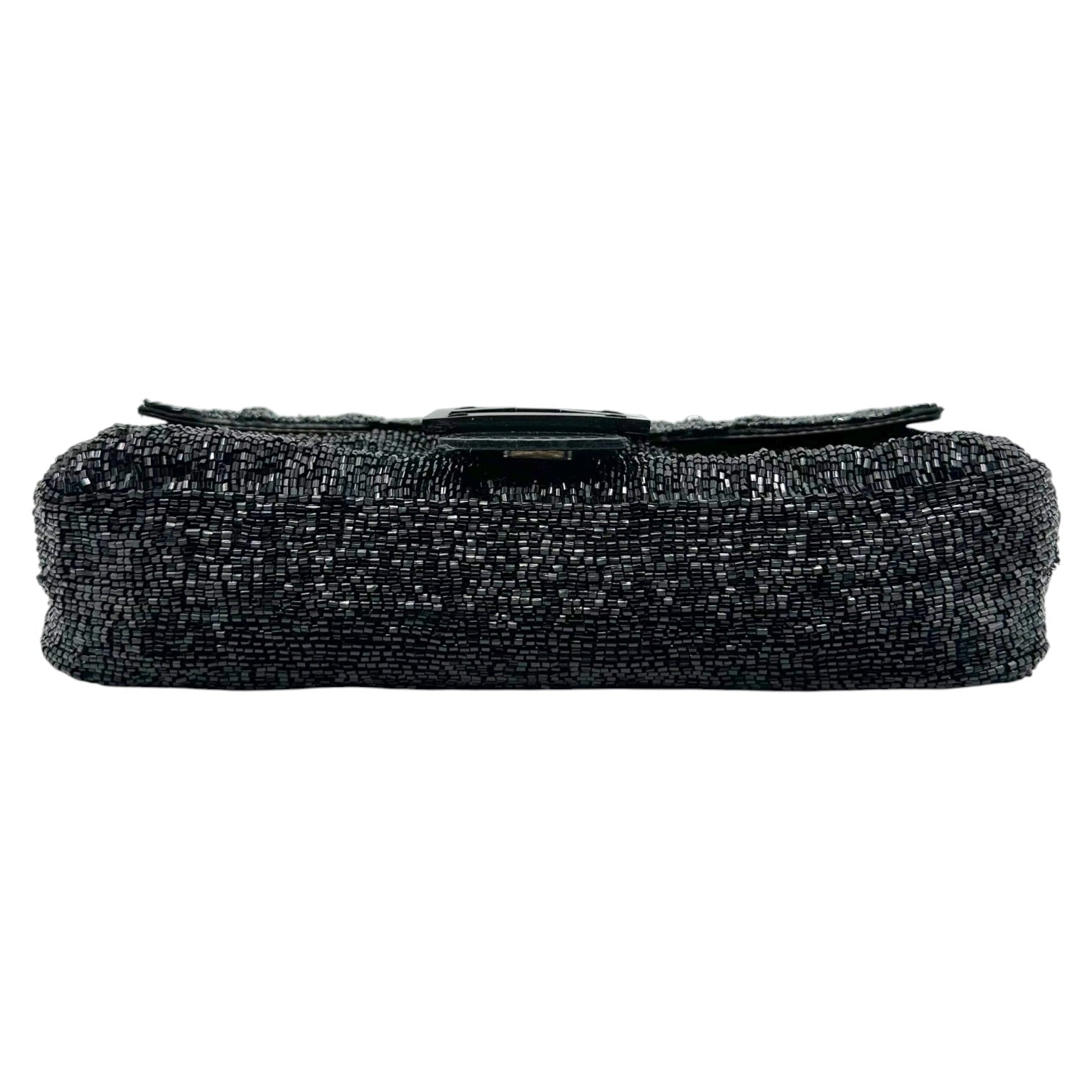 Fendi Black Beaded Baguette Bag