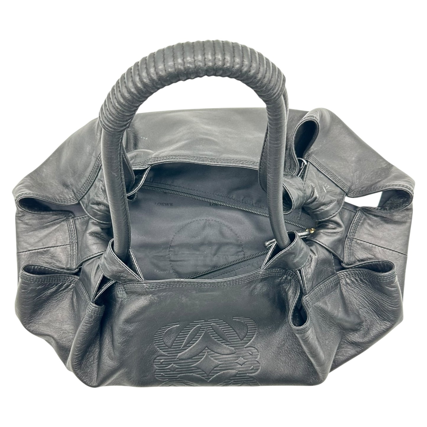 Loewe Black Logo Aire Hobo Bag