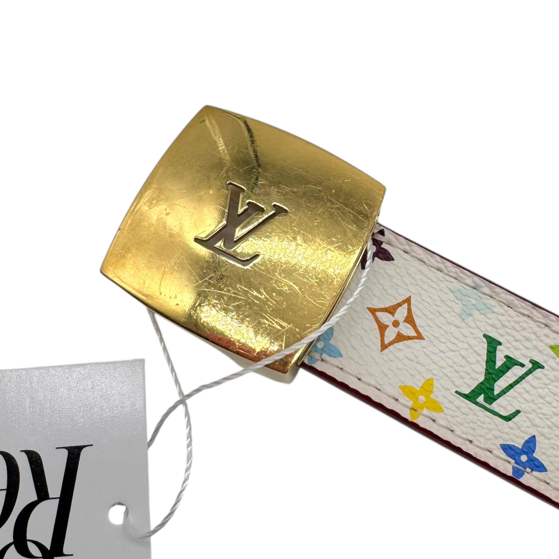 Louis Vuitton White Murakami Multicolor Monogram Belt - Outfit Repeater