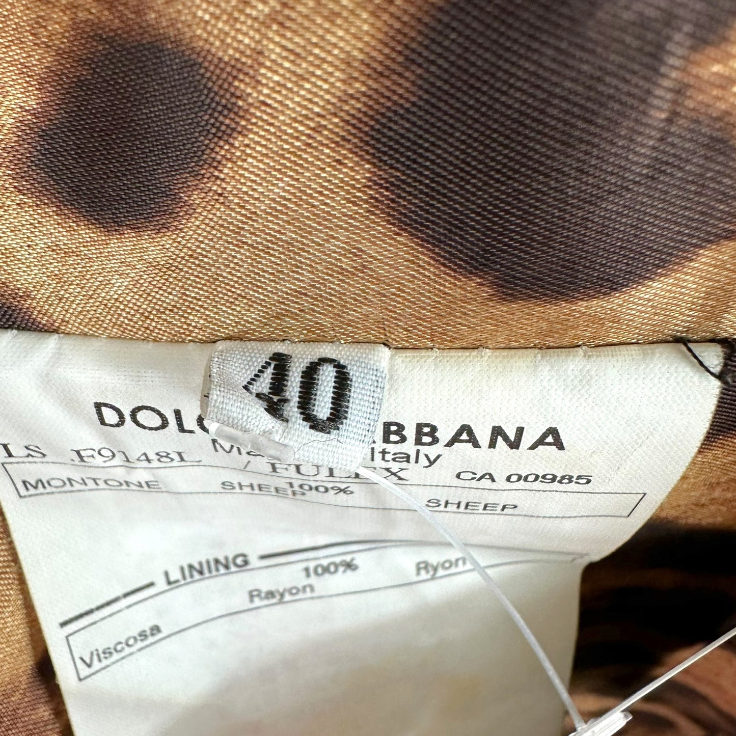 Dolce & Gabbana Black Logo Button Cuff Leather Jacket