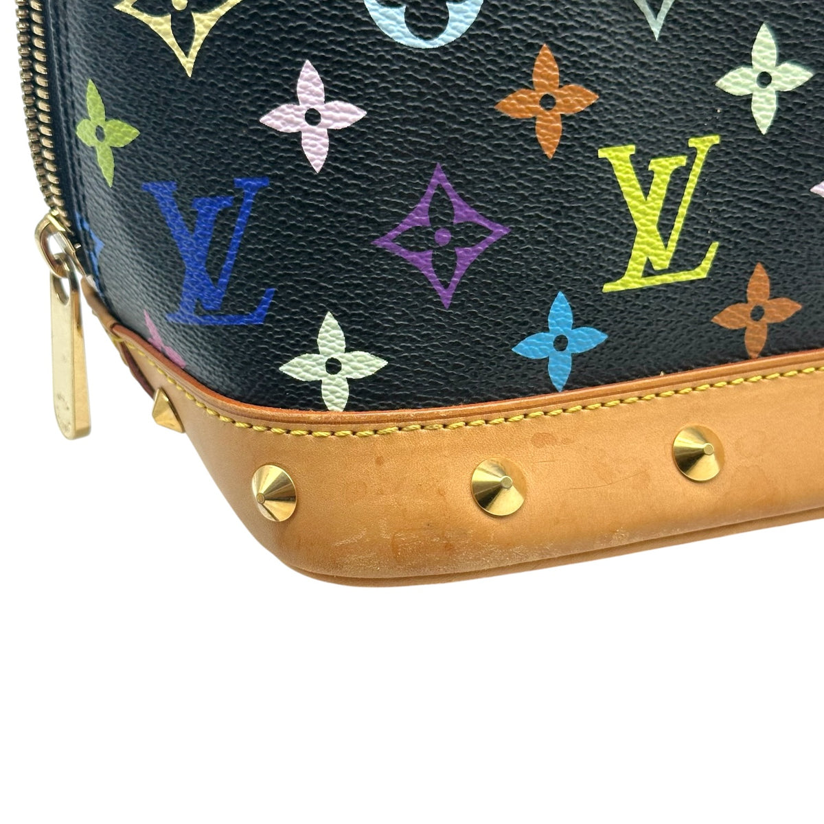 Louis Vuitton Black Multicolor Alma PM Bag