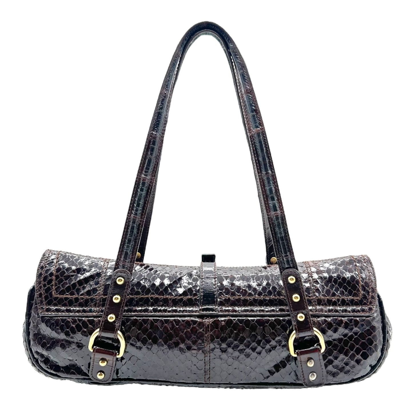 Dolce & Gabbana Brown Python East West Shoulder Bag