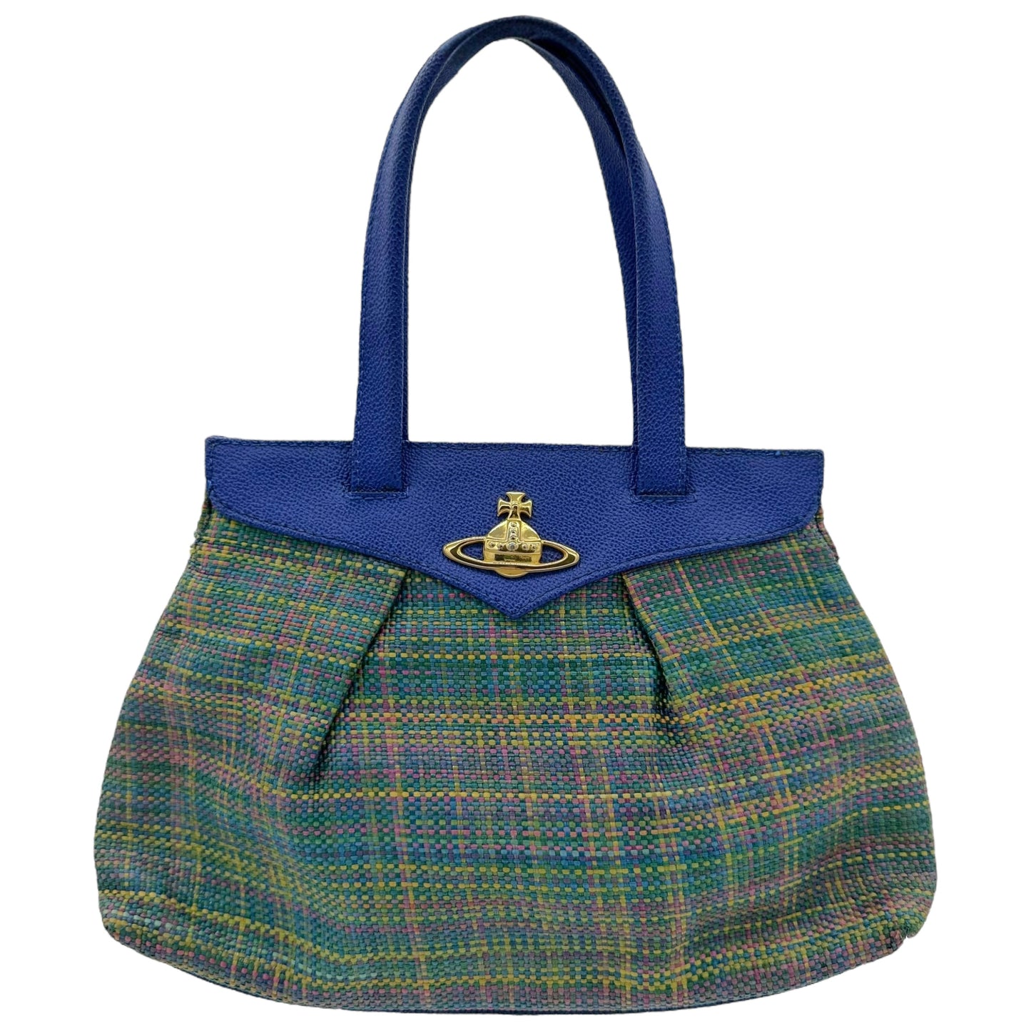 Vivienne Westwood Blue Multicolor Woven Mini Bag - Outfit Repeater