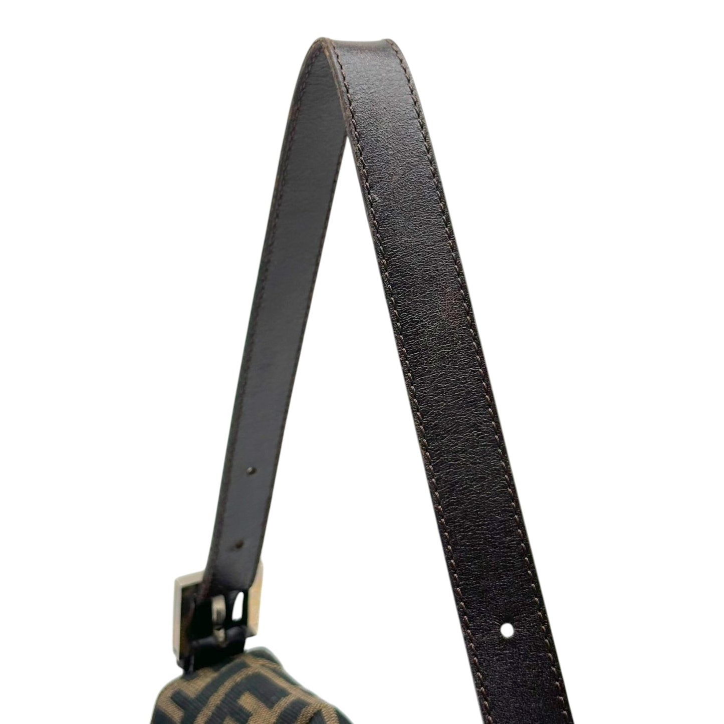 Fendi Brown Classic Zucca Monogram Baguette Bag
