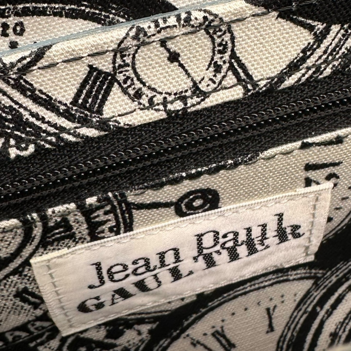 Jean Paul Gaultier Metallic Blue Leather Barrel Bag