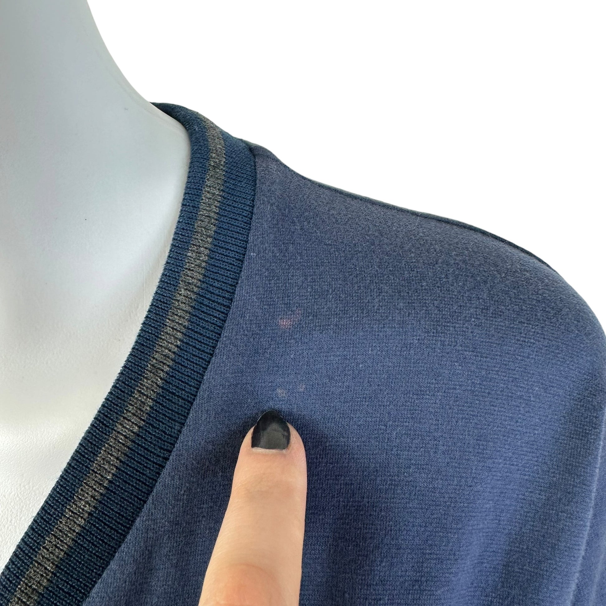 D&G Navy Blue Lace Up Long Sleeve T-Shirt