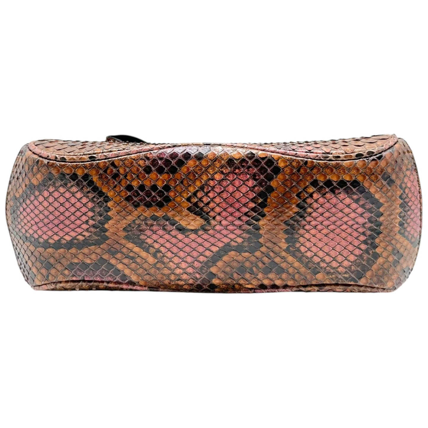 Gucci Python Bamboo Top Handle Lady Lock Bag