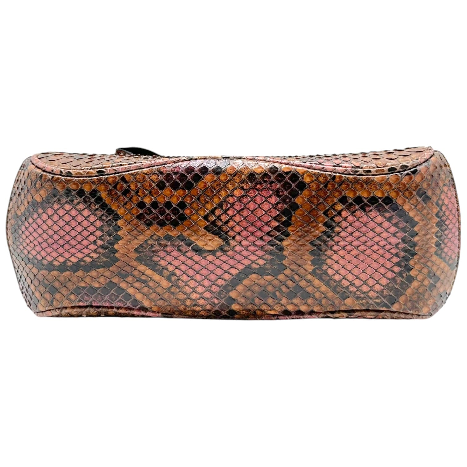 Gucci Python Bamboo Top Handle Lady Lock Bag