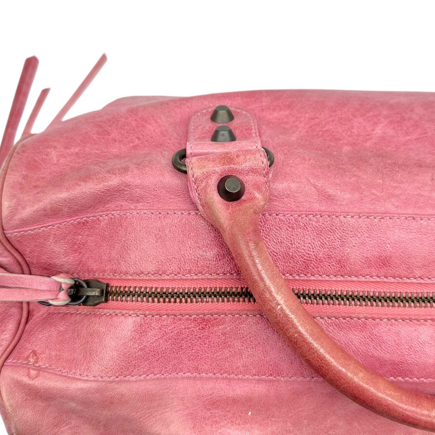 Balenciaga Pink Lambskin City Twiggy 2-Way Bag - Outfit Repeater
