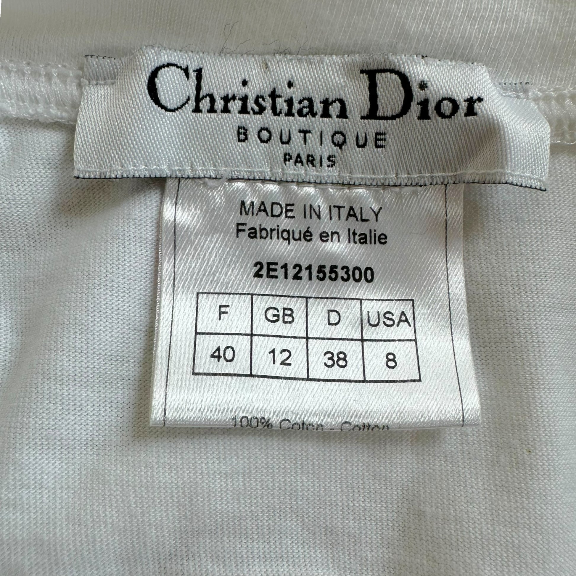 Chrsitain Dior S/S 2002 J'Adore Dior White & Mauve Tank Top - Outfit Repeater