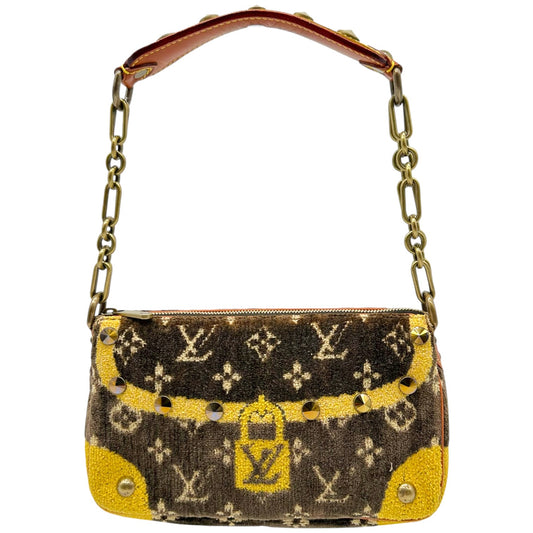 Louis Vuitton Brown & Gold Trompe L'oeil Studded Pochette Bag