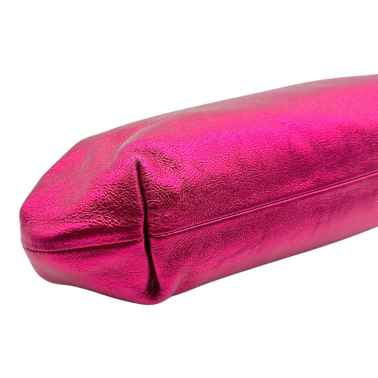 Dolce & Gabbana Metallic Pink Silver Clutch Bag