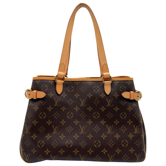 Louis Vuitton Brown Classic Monogram Batignolles Horizontal Shoulder Tote Bag