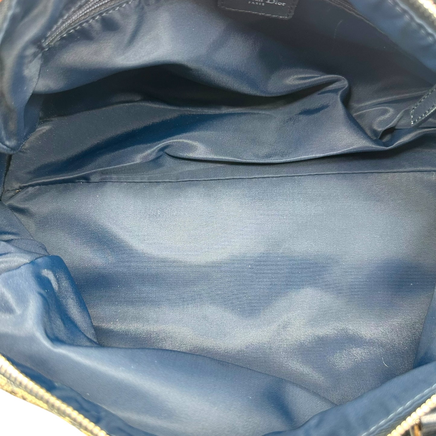 Christian Dior Navy Blue Trotter Monogram Logo Hardware Shoulder Bag