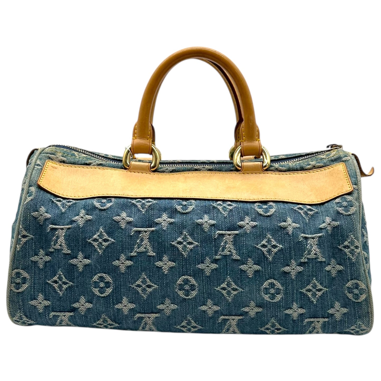 Louis Vuitton Blue Denim Neo Speedy Bag - Outfit Repeater