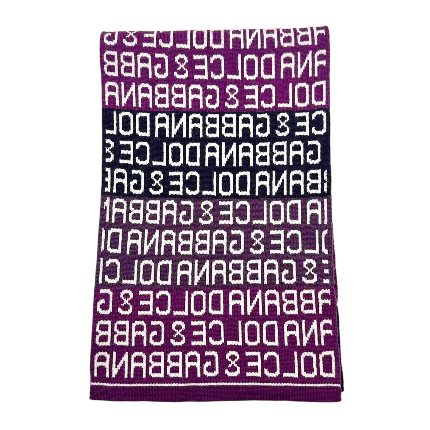 Dolce & Gabbana Purple Spell-Out Monogram Scarf