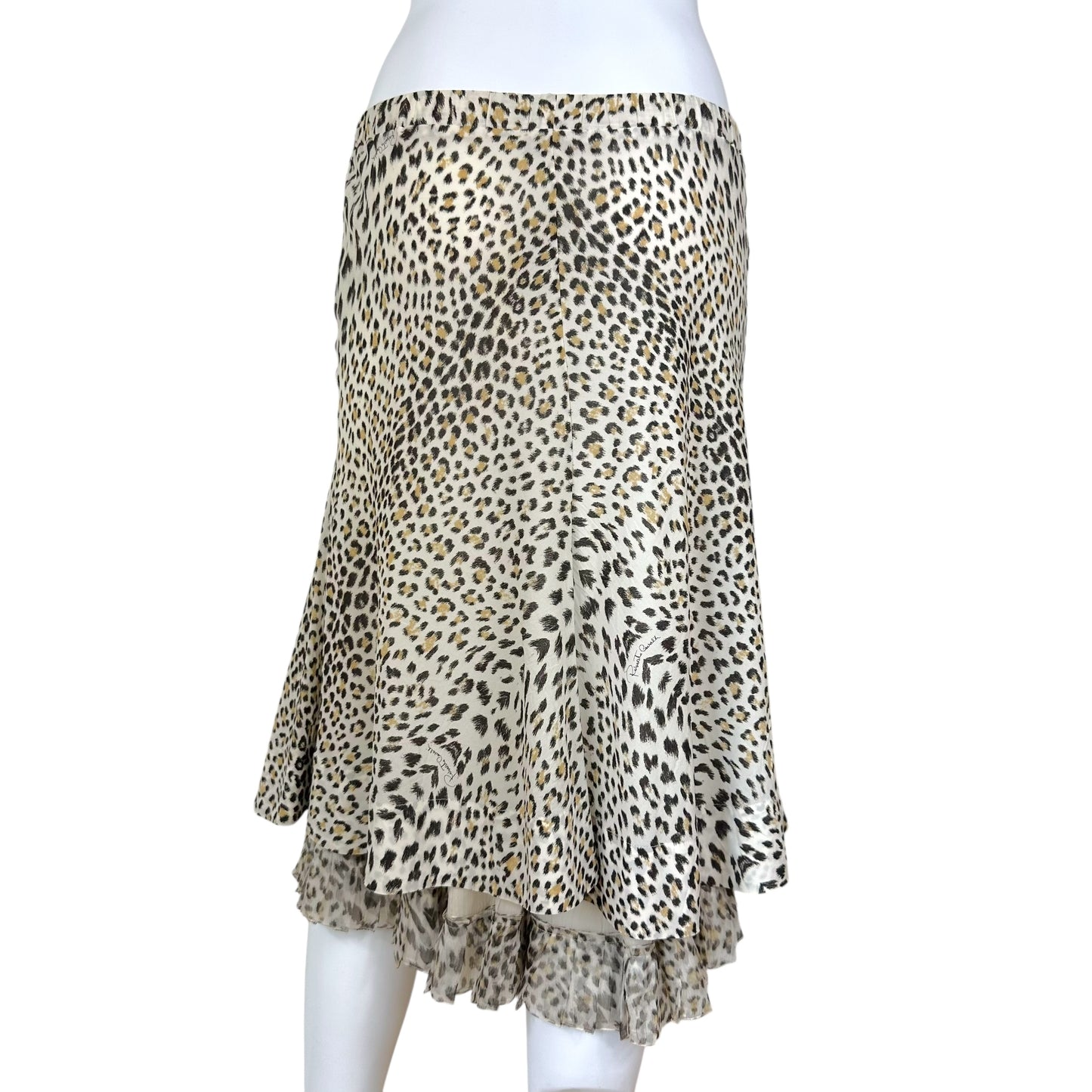 Roberto Cavalli 2005 Leopard Print Silk Midi Skirt - Outfit Repeater