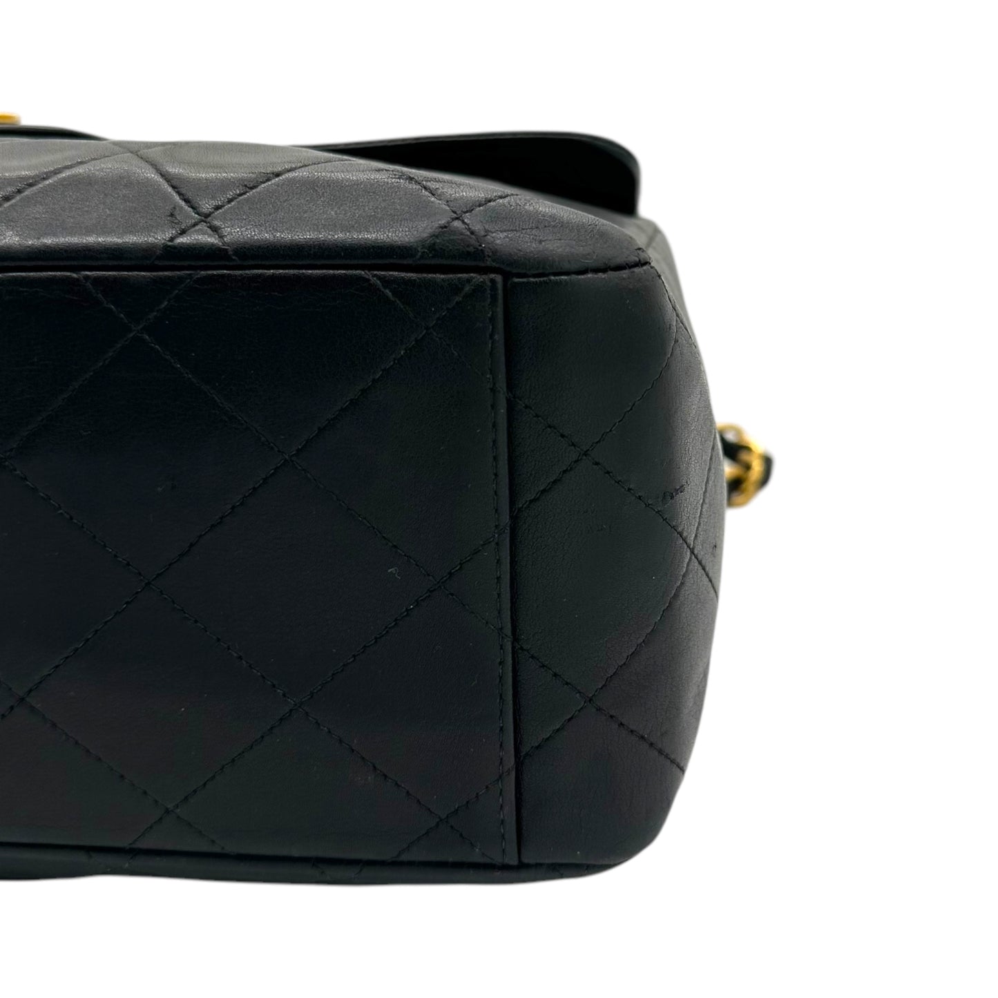 Chanel 90's Black Lambskin Maxi Flap Bag