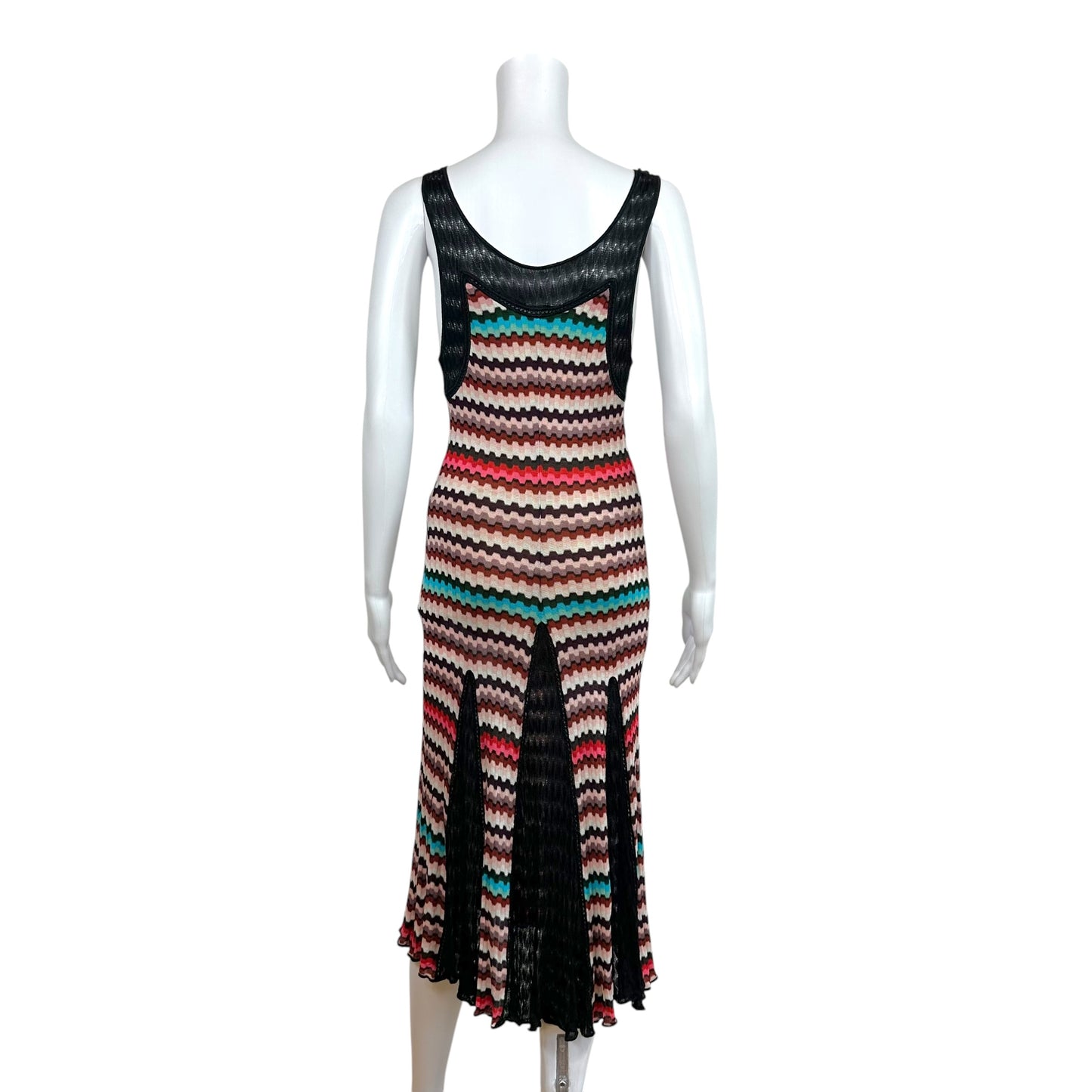 Missoni Multicolor Chevron Knit Midi Dress