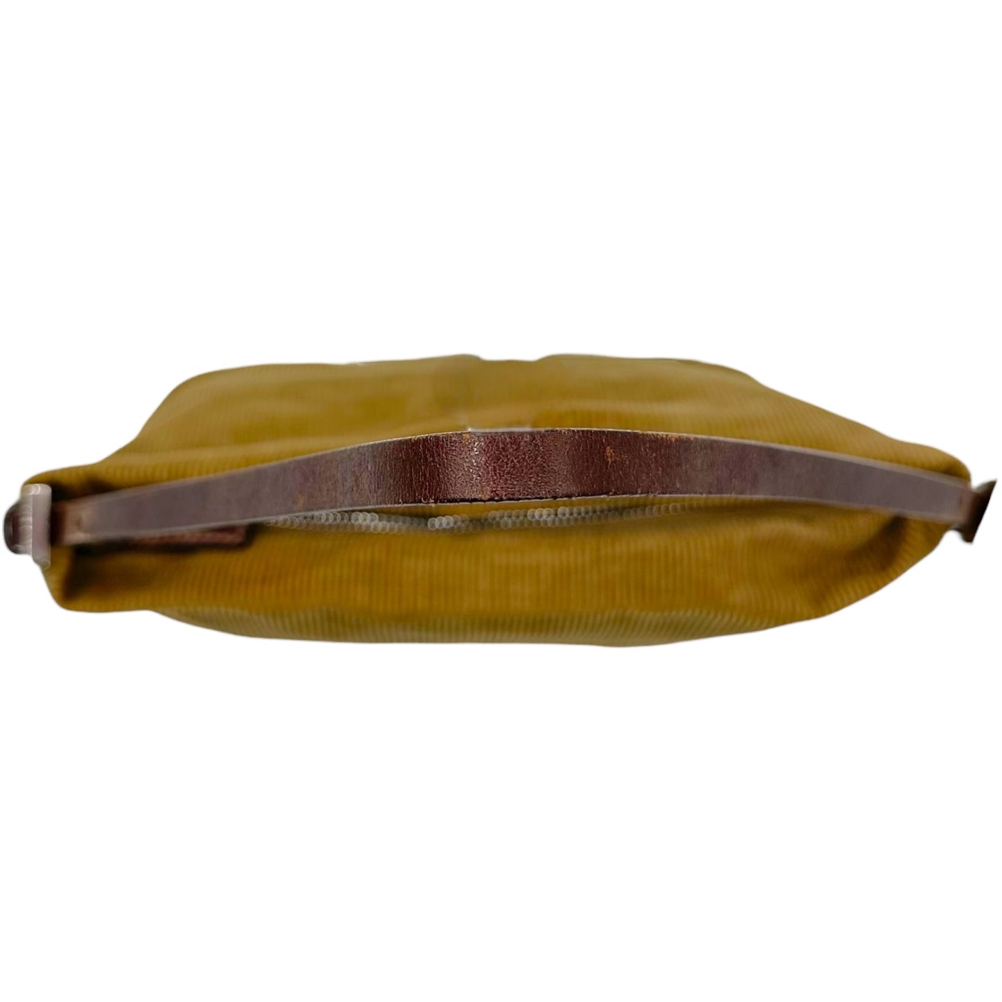 Fendi Pochette Bag Tan Corduroy Zipper Closure