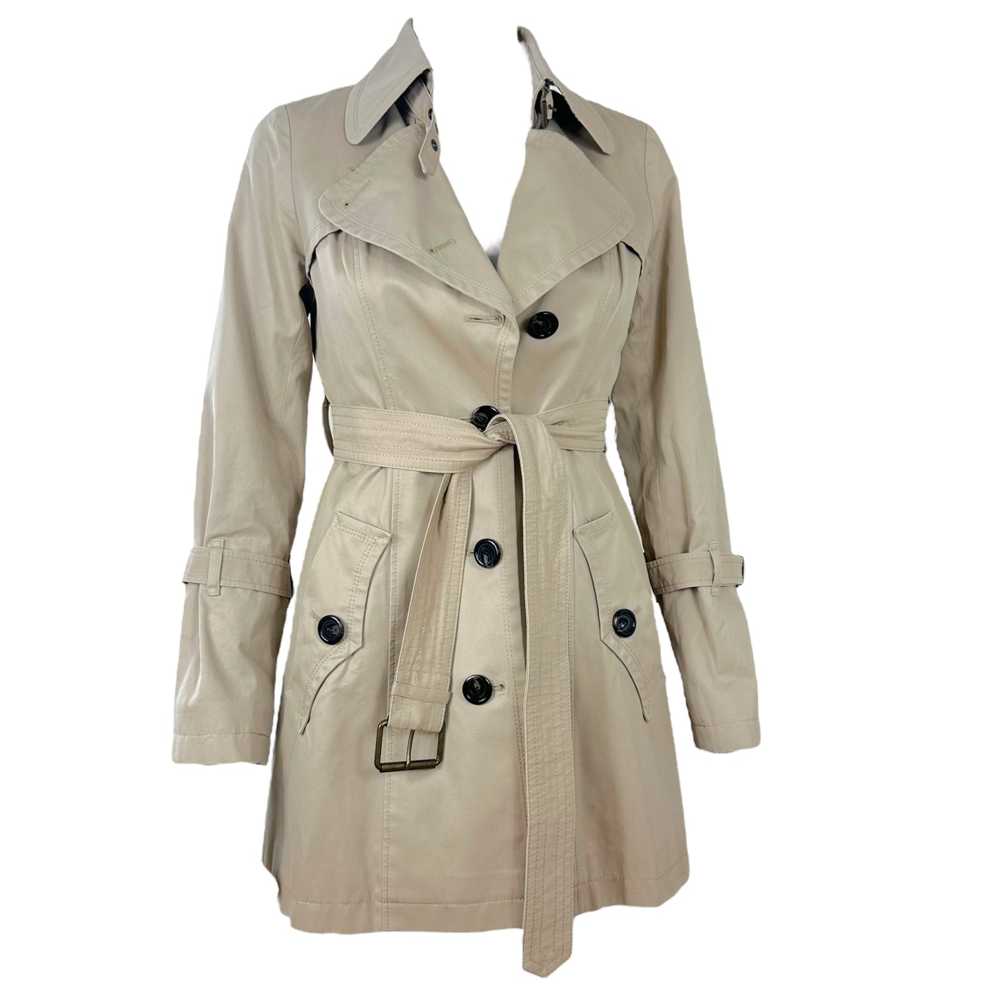 Burberry Blue Label Mid-Length 2-in-1 Tan Trench Coat - Outfit Repeater