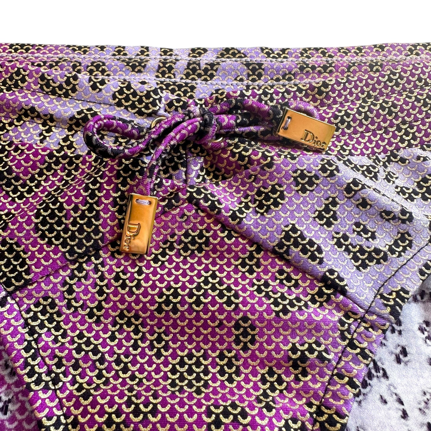 Christian Dior Purple Leopard Print Bikini
