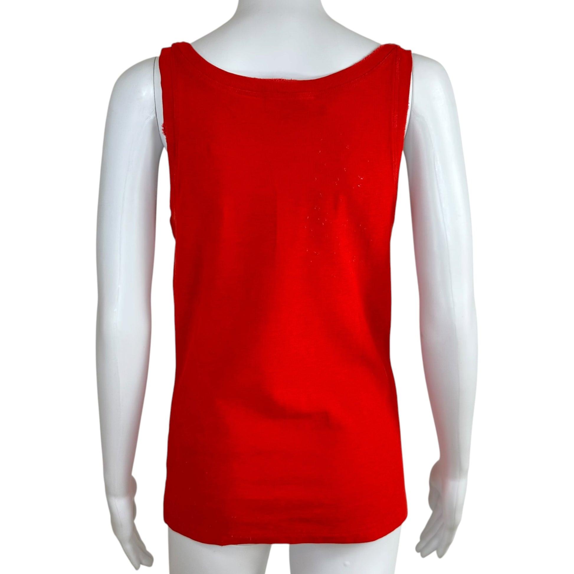 Dsquared2 Red Distressed Logo Tank Top