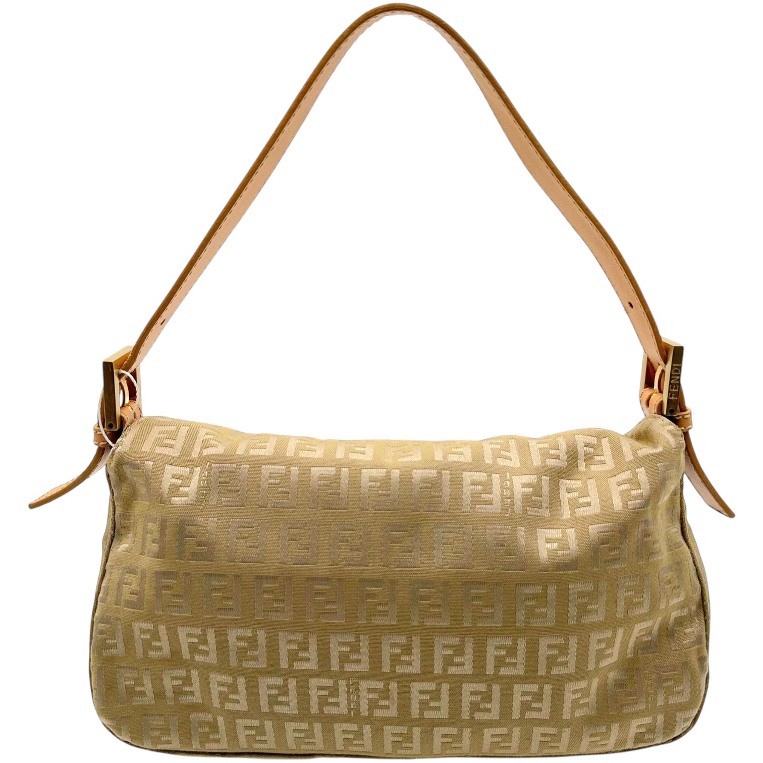 Fendi Sage Green Zucchino Monogram Foldover Baguette Bag - Outfit Repeater