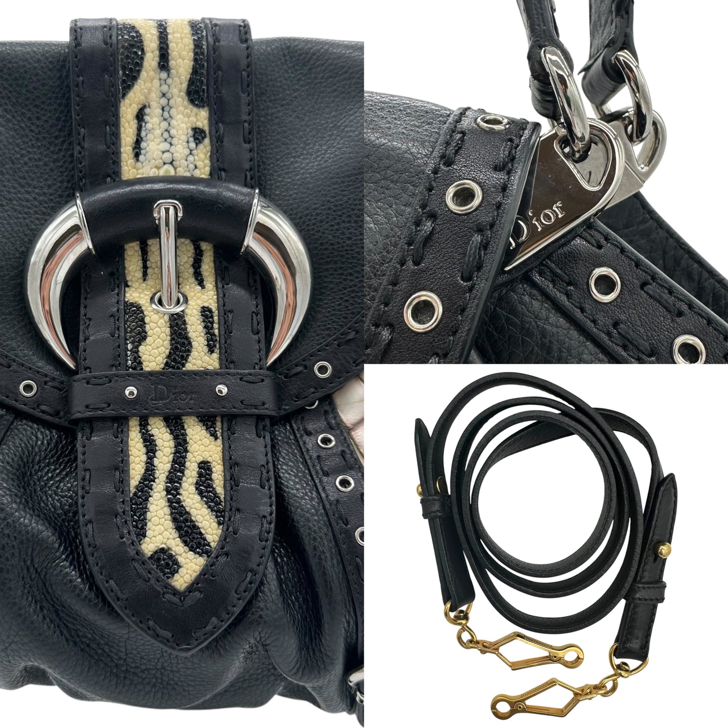 Christian Dior S/S 2009 Savane Multi-Leather Shoulder Bag - Outfit Repeater