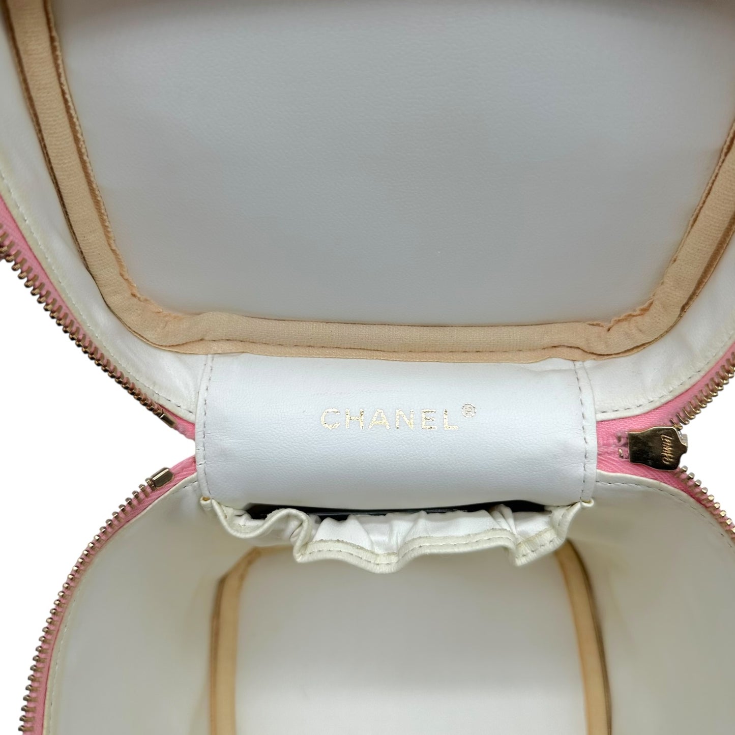 Chanel Pink Caviar Leather Top Handle Vanity Bag 2003-04