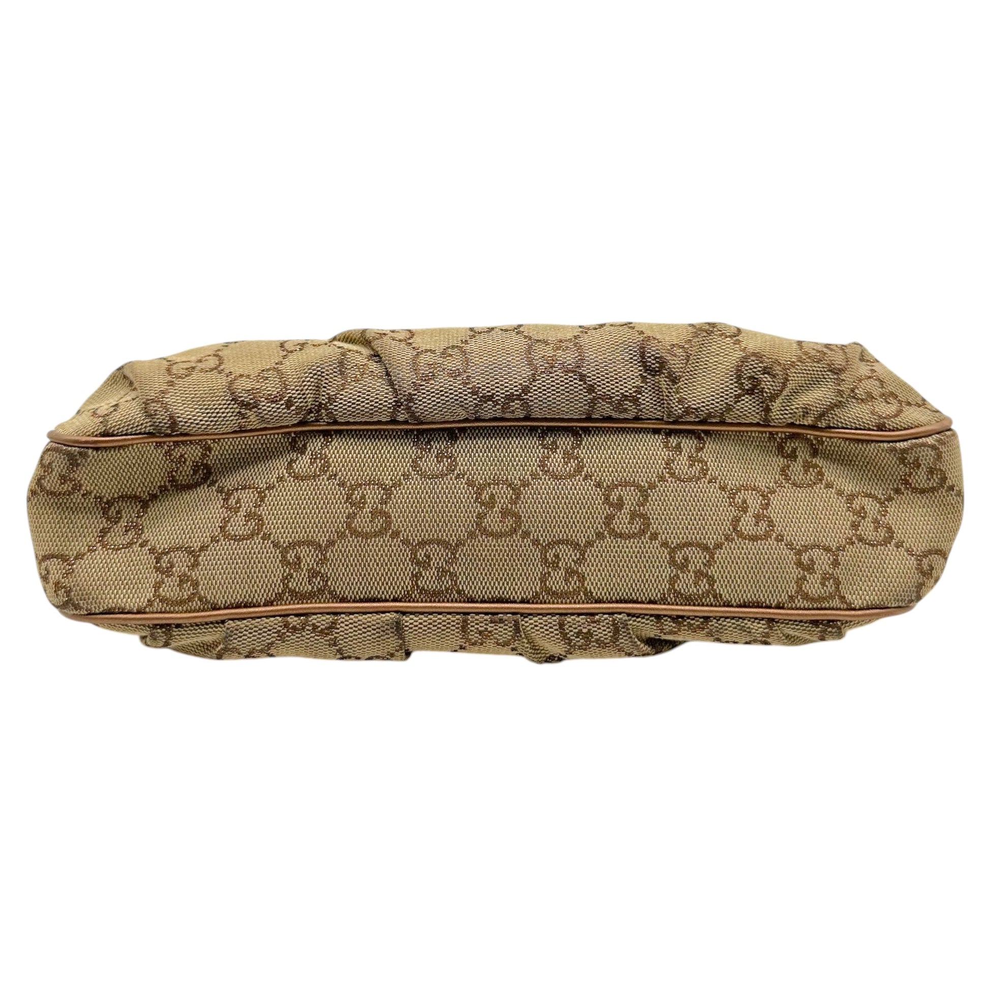 Gucci Bronze Metallic Monogram Pochette Bag