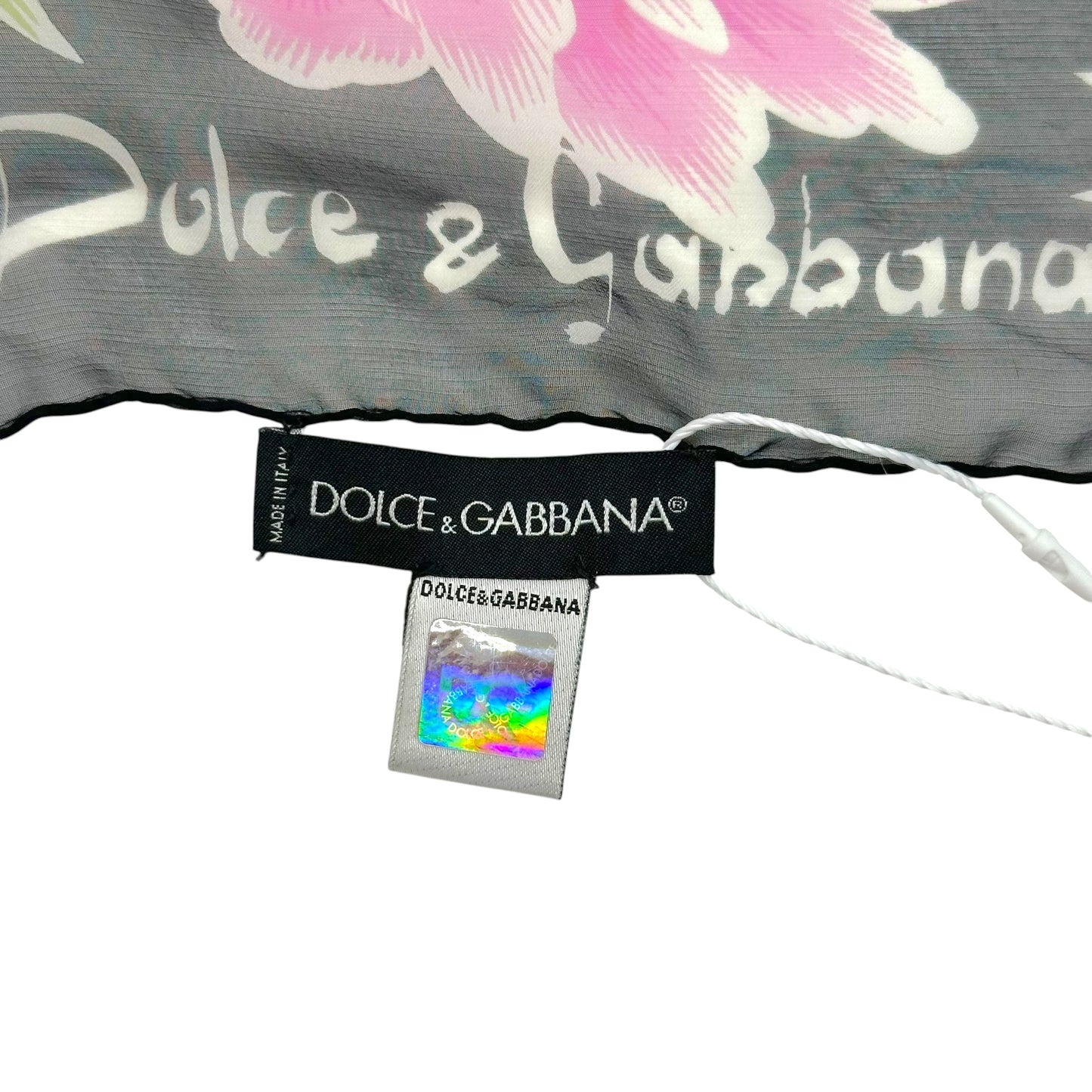 Dolce & Gabbana Floral & Leopard Print Square Silk Scarf