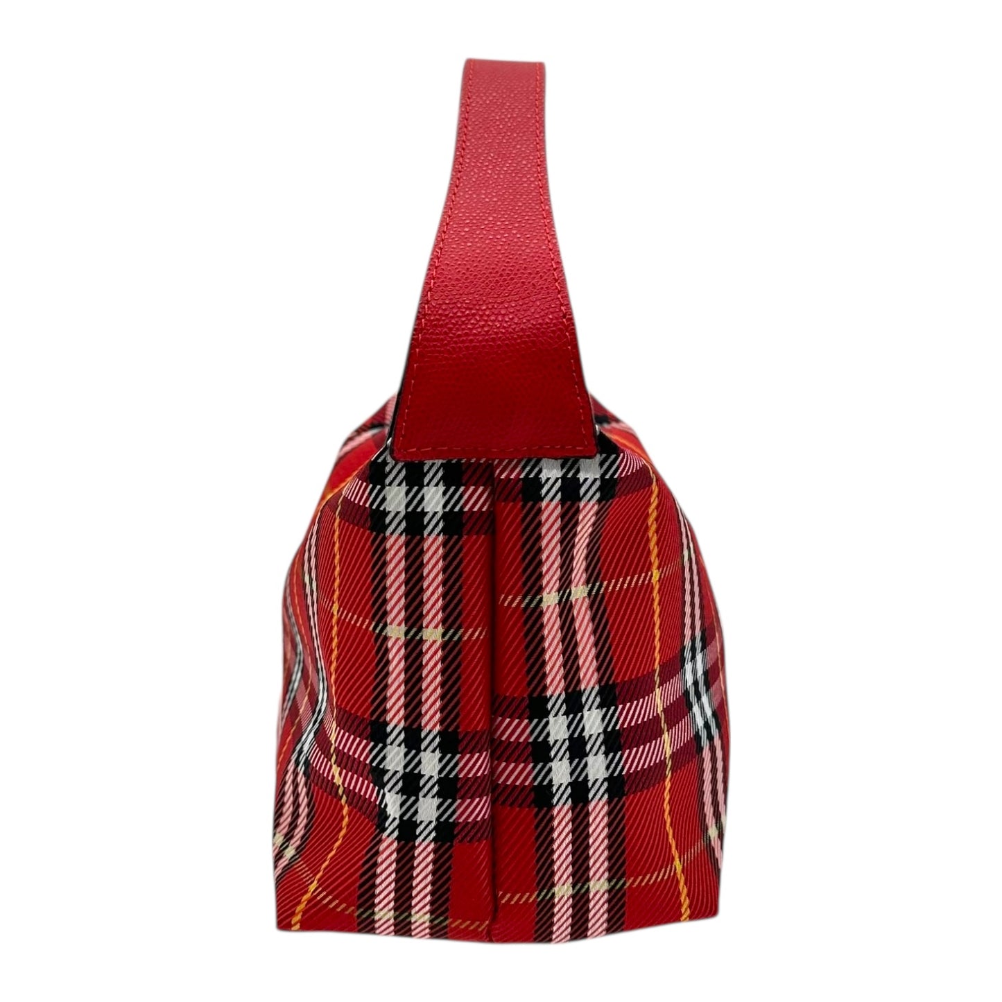 Burberry Blue Label Red Nova Check Plaid Canvas Pochette Bag - Outfit Repeater