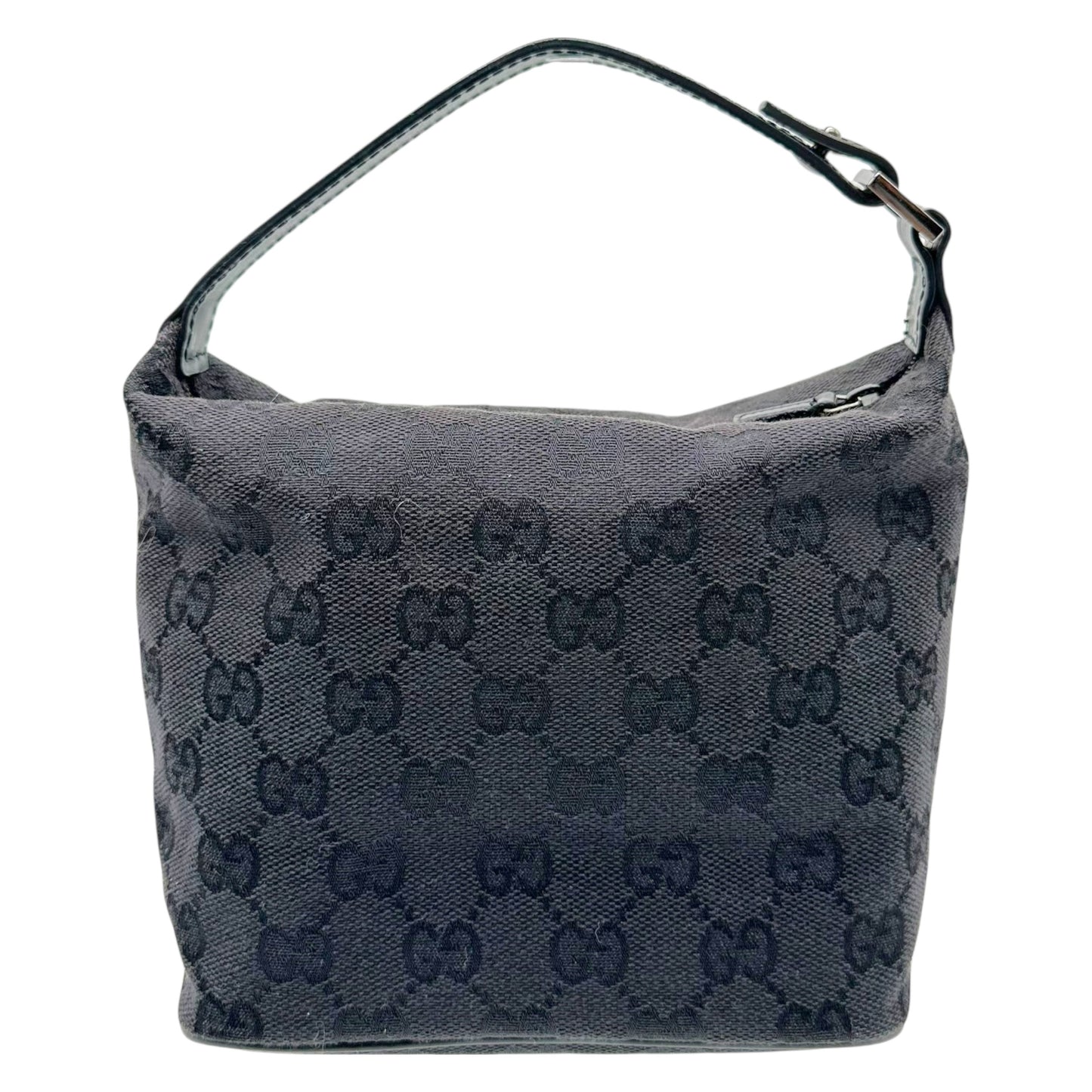 Gucci Black Monogram Canvas Pochette Bag