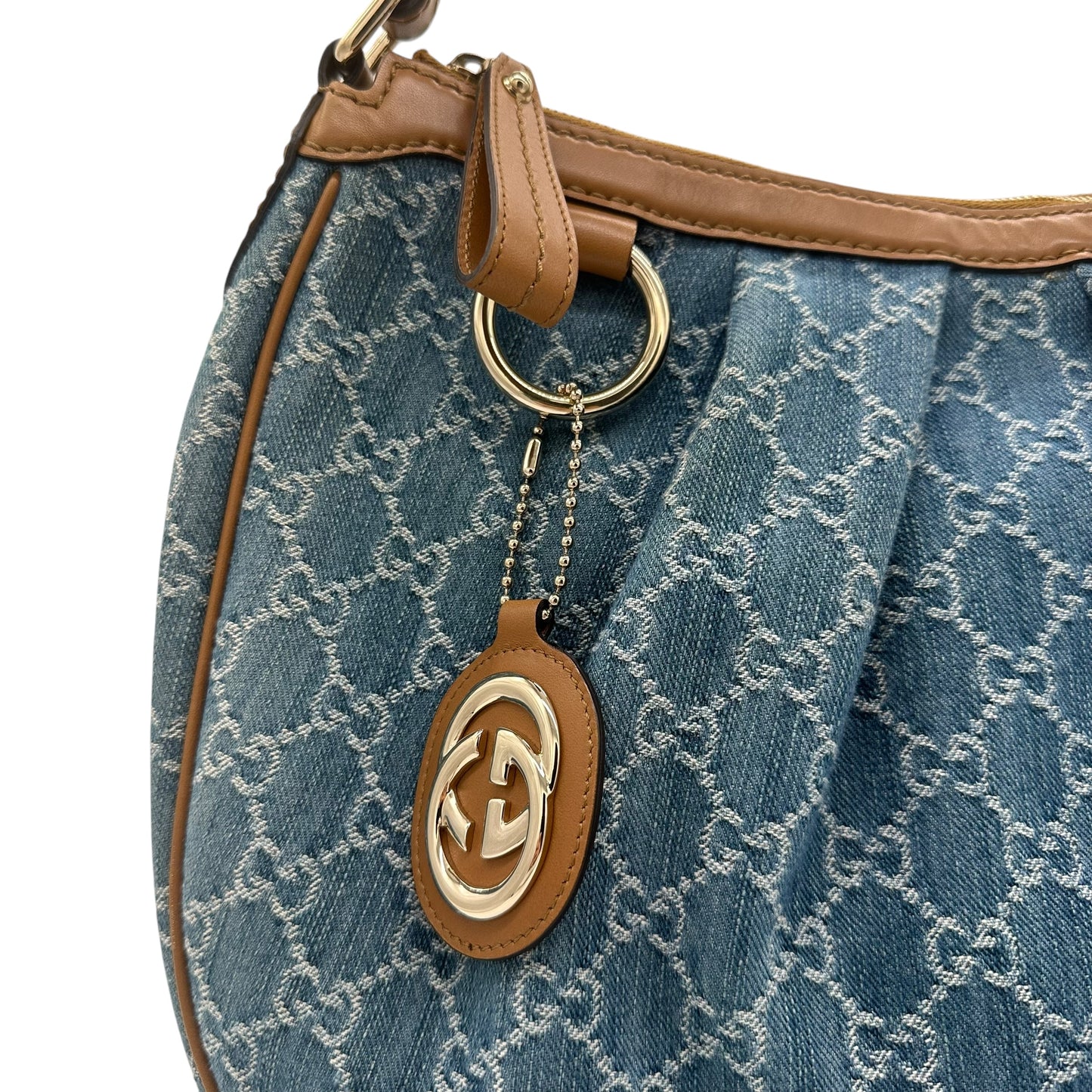 Gucci Denim Monogram Sukey Hobo Bag - Outfit Repeater