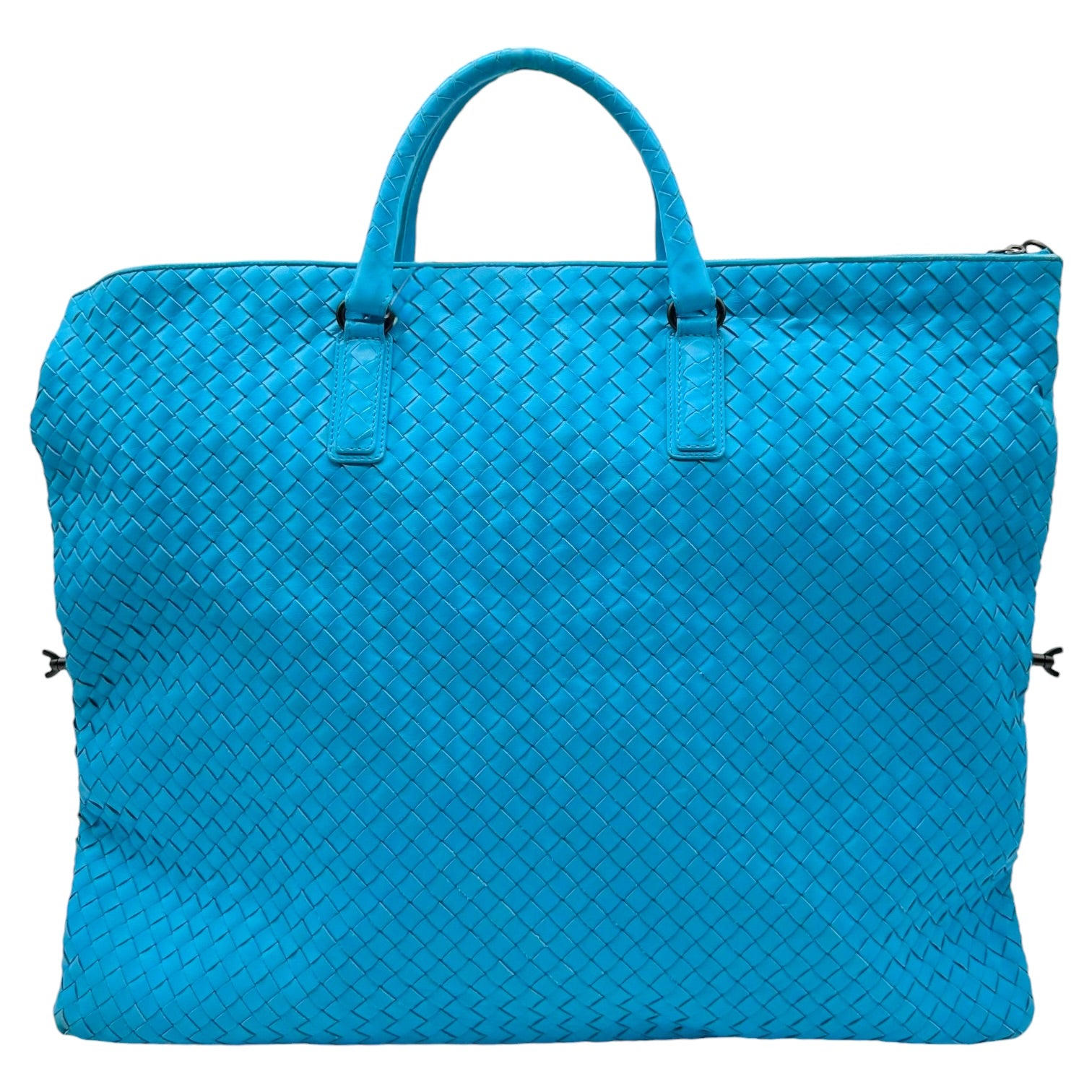 Bottega Veneta Turquoise Leather Convertible Maxi Tote Bag