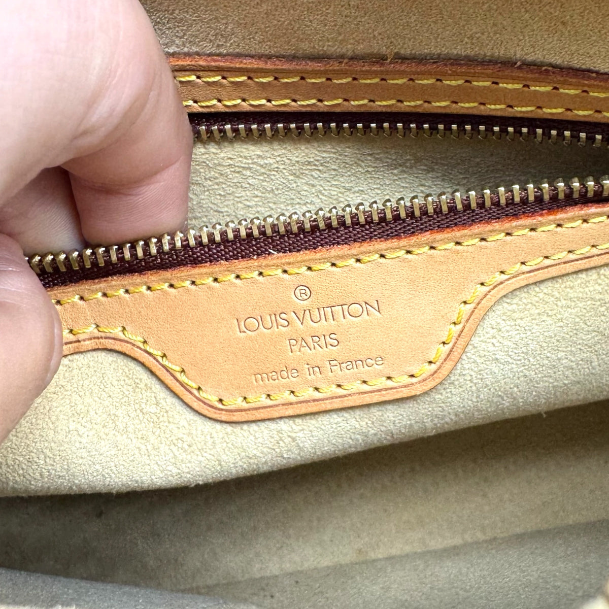 Louis Vuitton Shoulder Bag Classic Monogram Brown Leather