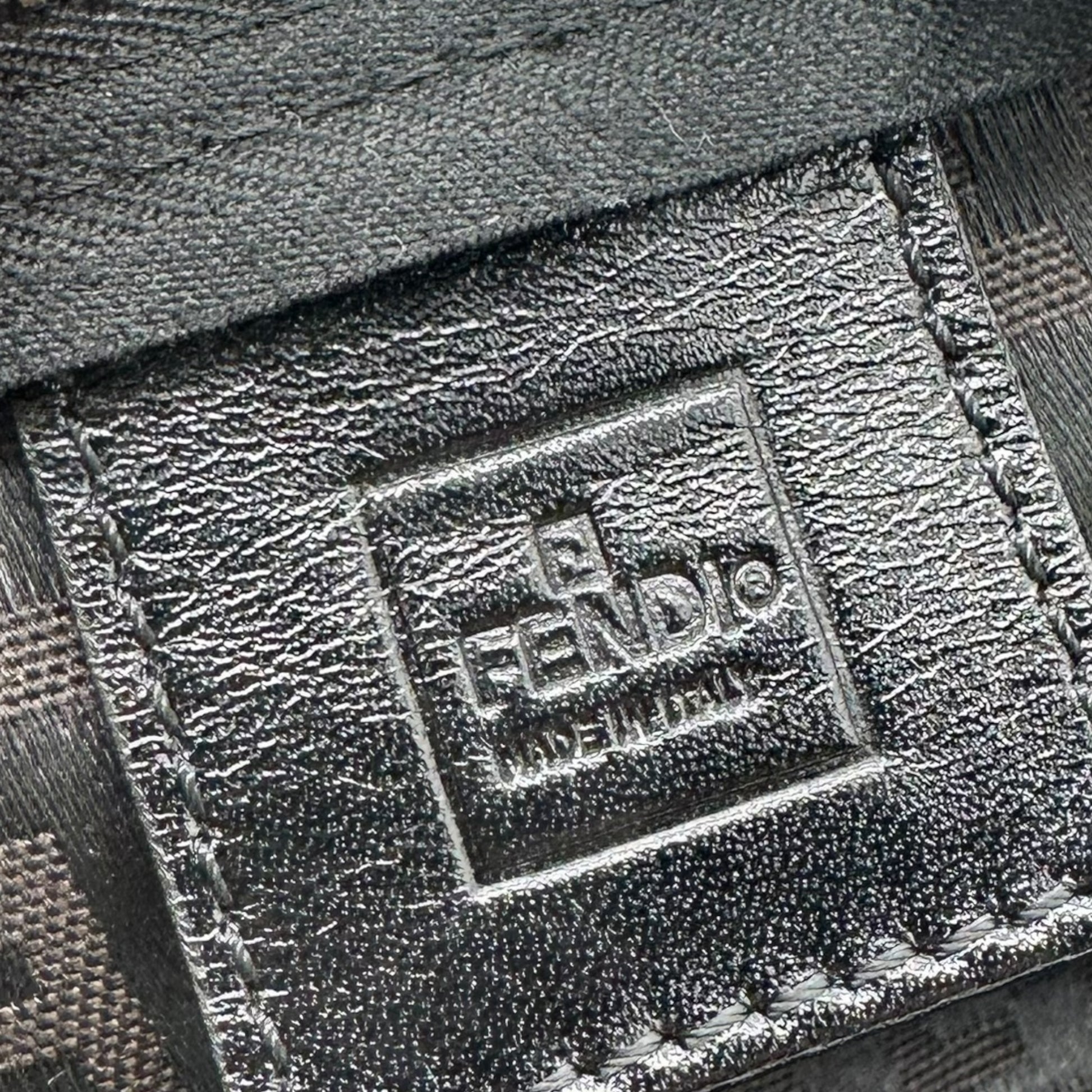 Fendi Pochette Bag Brown Black Zucchino Monogram