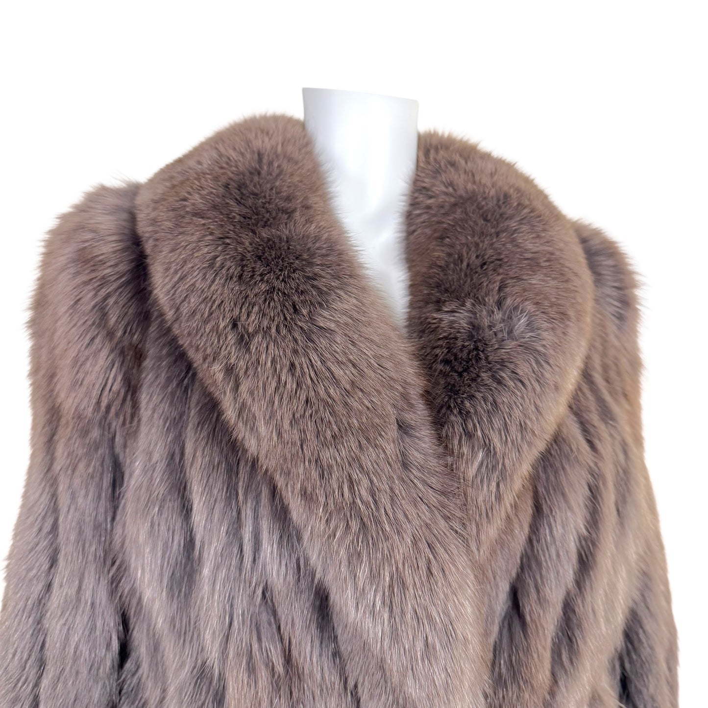 Vintage Rotiny Russian Blue Dyed Fox Fur Coat - Outfit Repeater