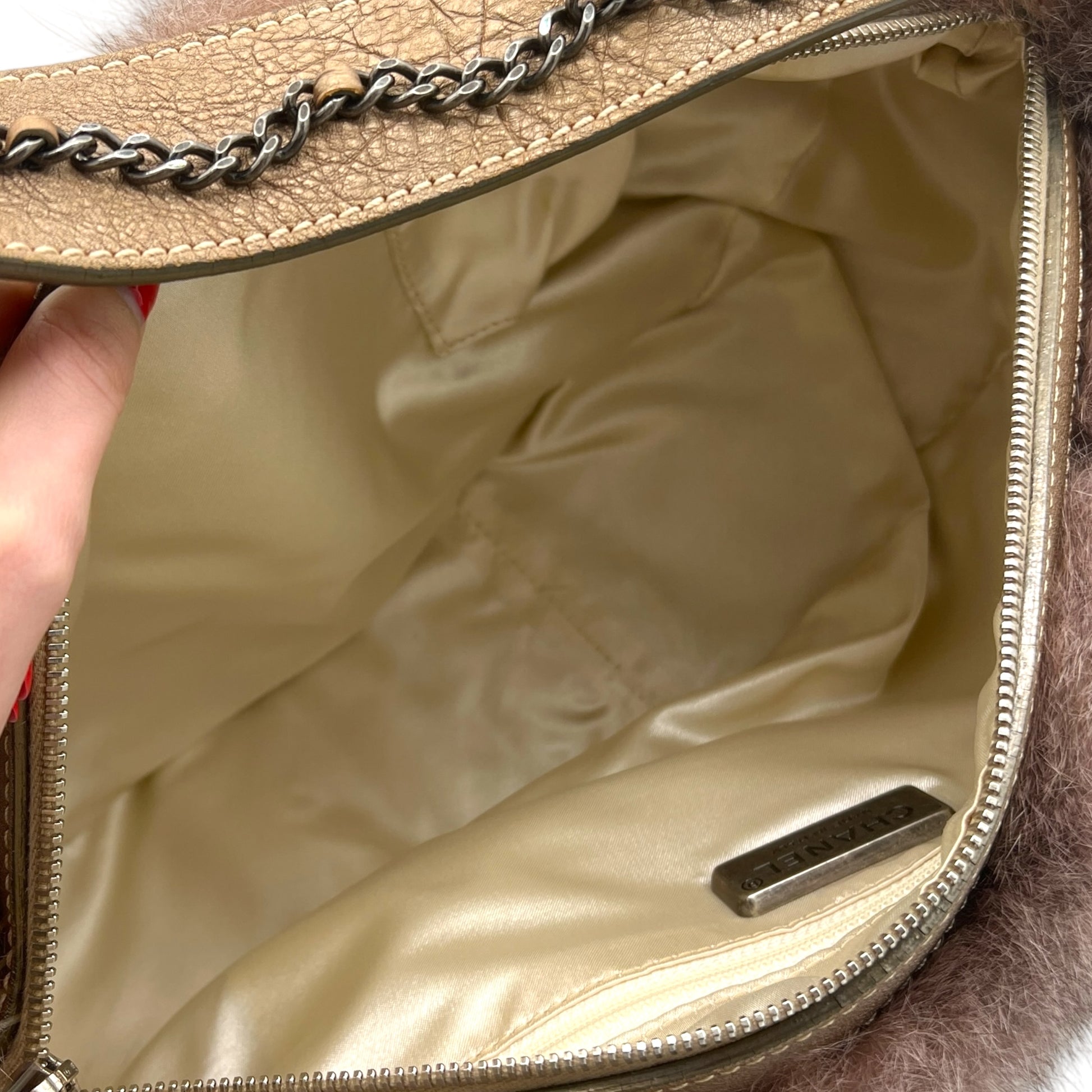 Chanel Brown Fur Shoulder Bag - Outfit Repeater