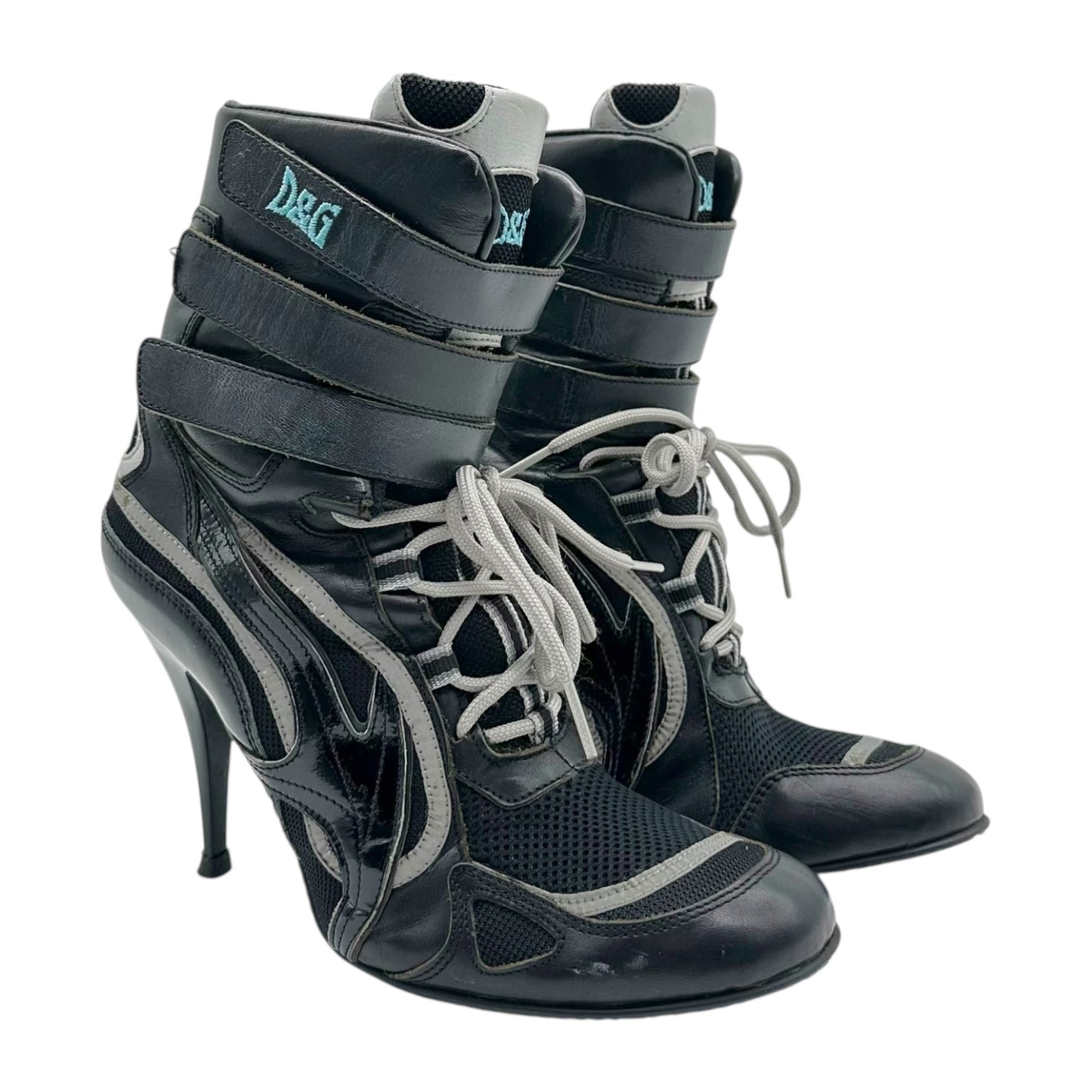 D&G Dolce & Gabbana Black Sneaker Stiletto Heels - Outfit Repeater