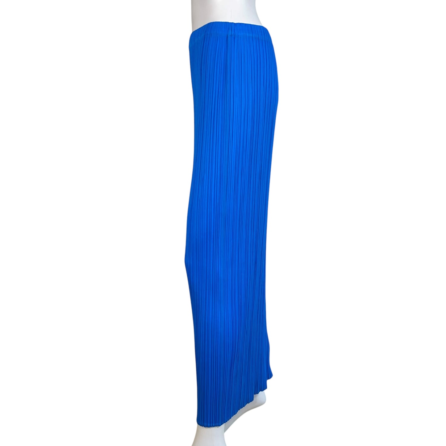 Issey Miyake Pleats Please Cobalt Blue Pleated Maxi Skirt