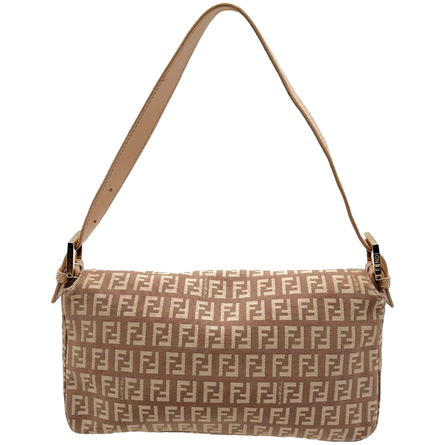 Fendi Pink Zucchino Monogram Foldover Baguette Bag - Outfit Repeater