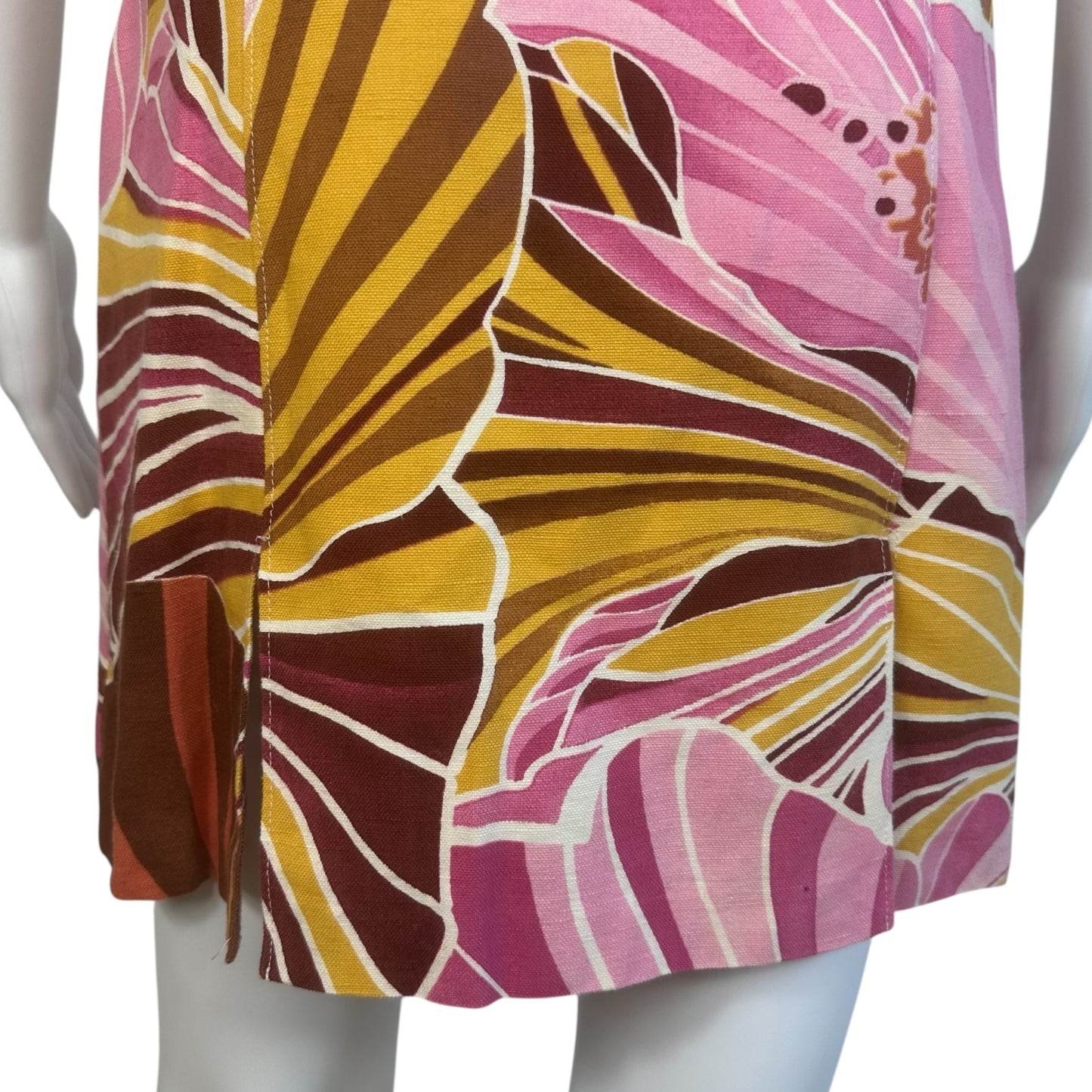 D&G Pink Floral Mini Dress with Sweetheart Neckline