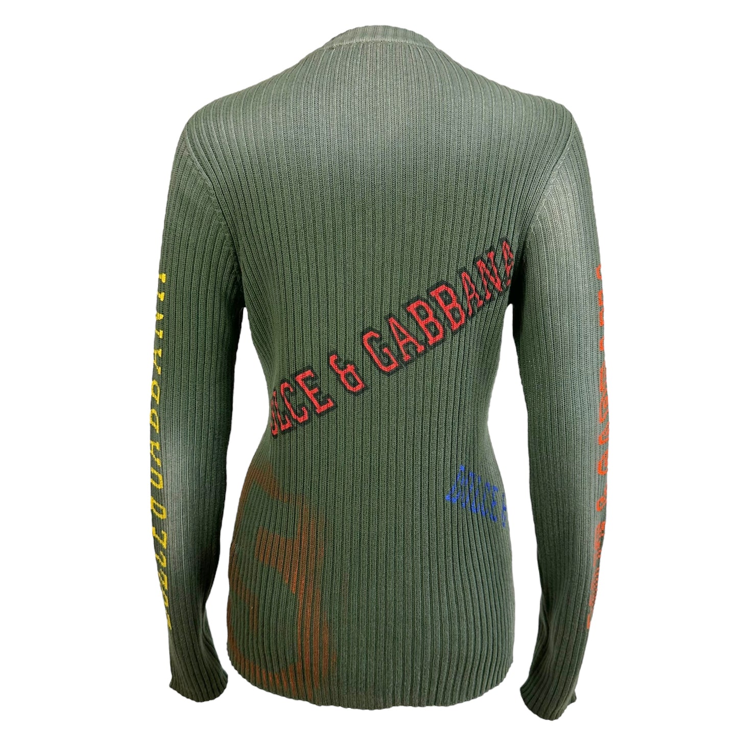 Dolce & Gabbana Gray Knit Logo Sweater - Outfit Repeater