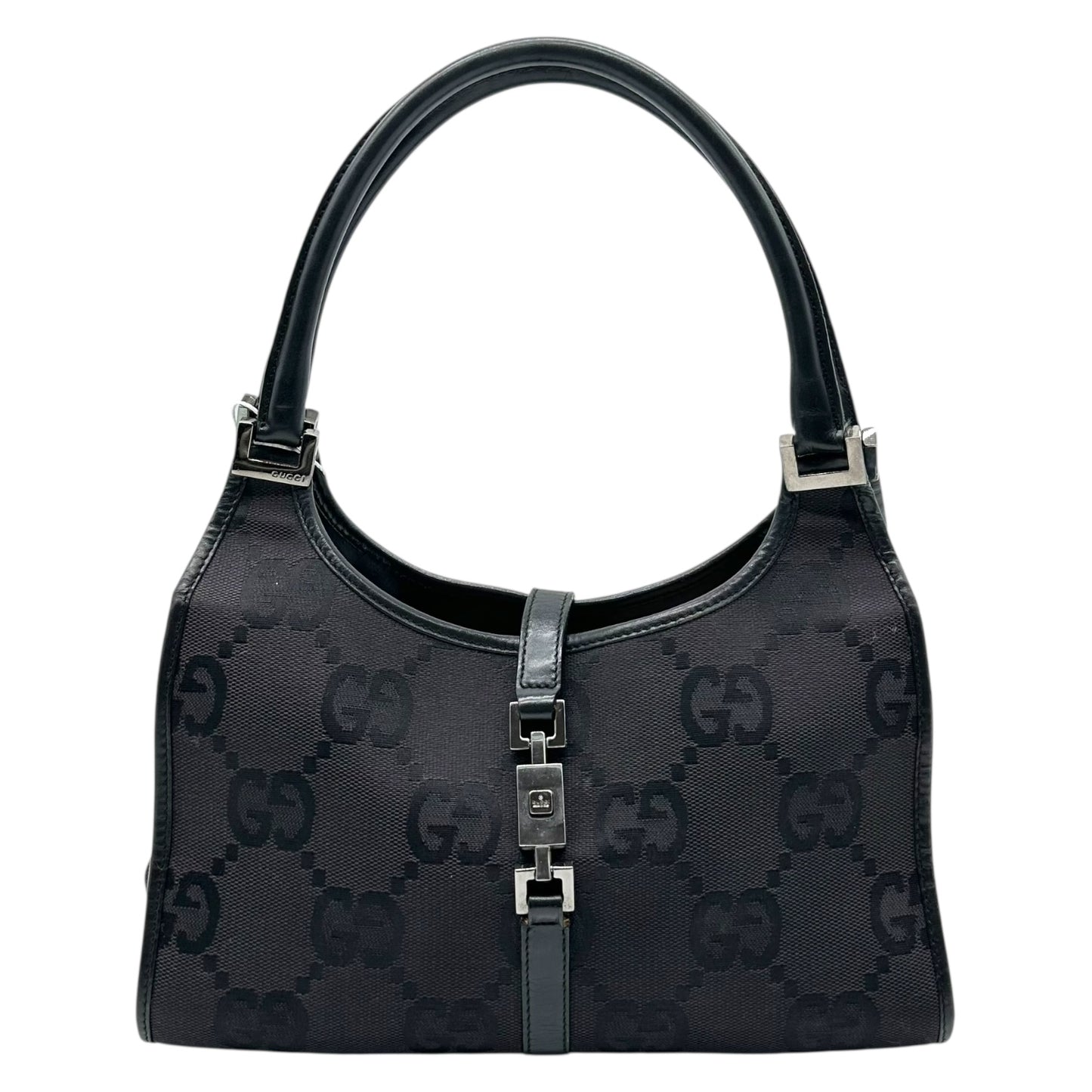 Gucci Black Large Monogram Mini Jackie Bag