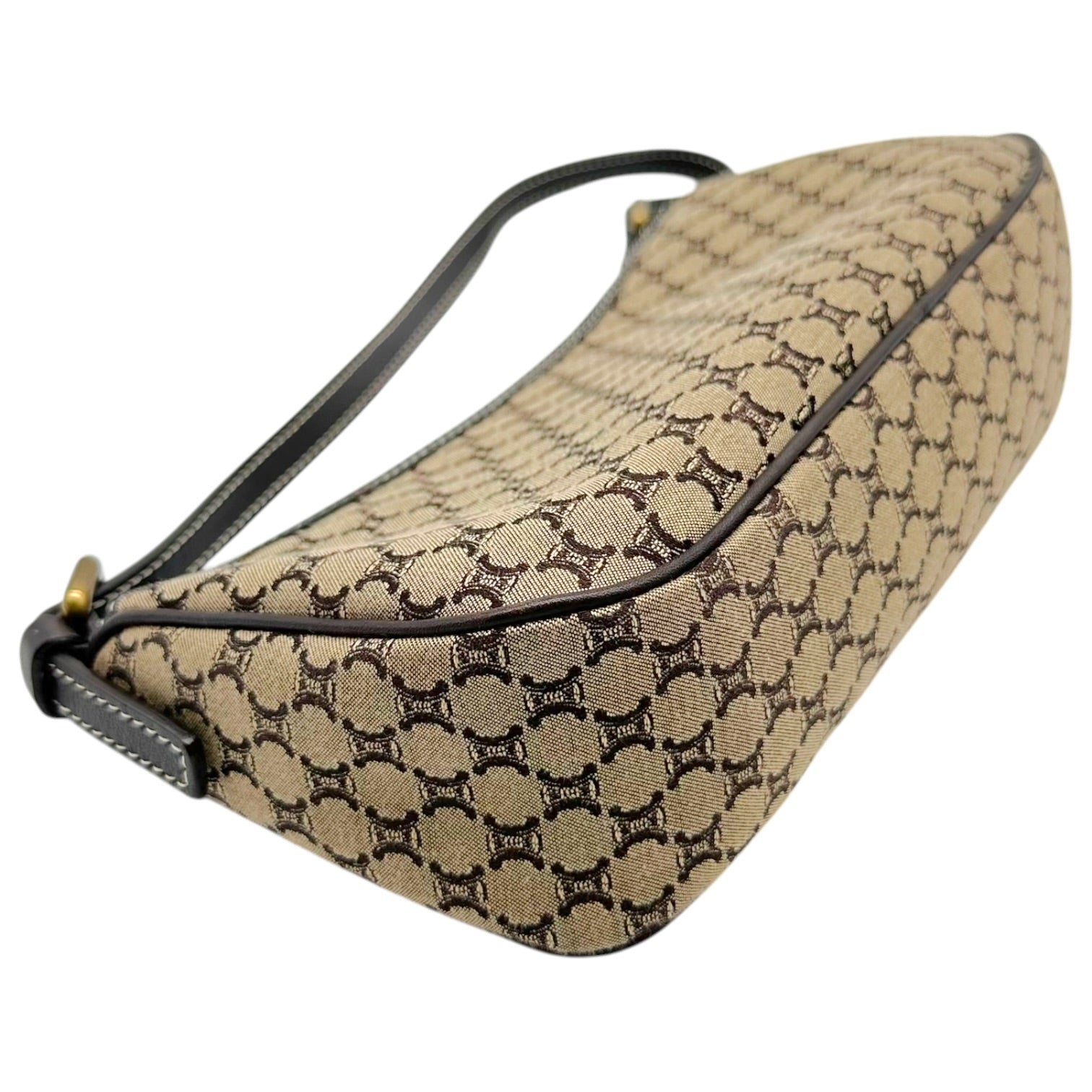 Celine Pochette Bag Tan Brown Triomphe Monogram