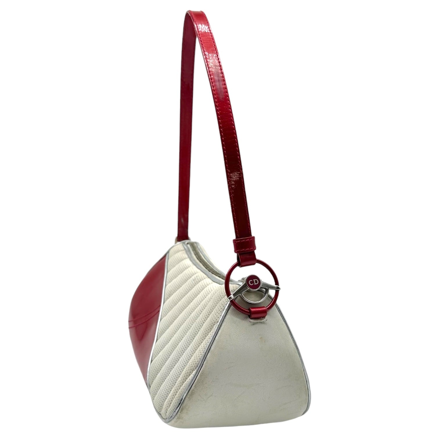 Christian Dior White Cadillac Shoulder Bag