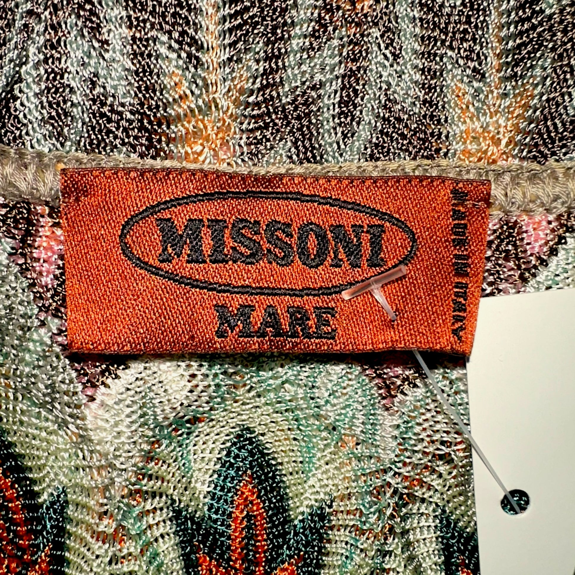 Missoni Mare Sheer Knit Mini Dress Multicolor Chevron